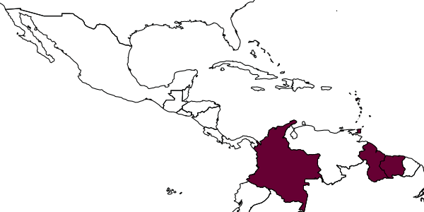 map of Rogeria scobinata     Kugler, 1994